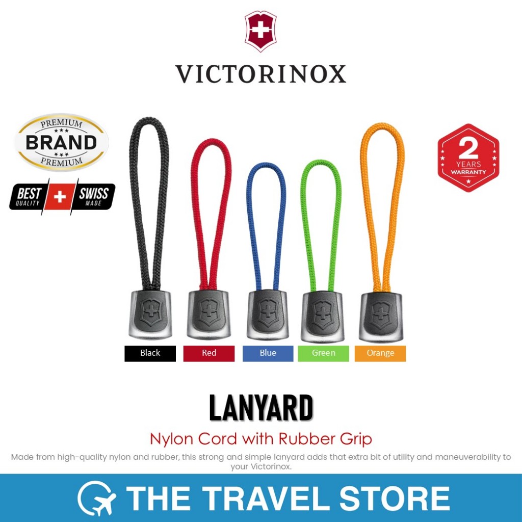 Victorinox LANYARD Nylon Cord with Rubber Grip สายคล้อง อุปกรณ์เสริมมีดพับ  รับประกันของแท้จากสวิสฯ