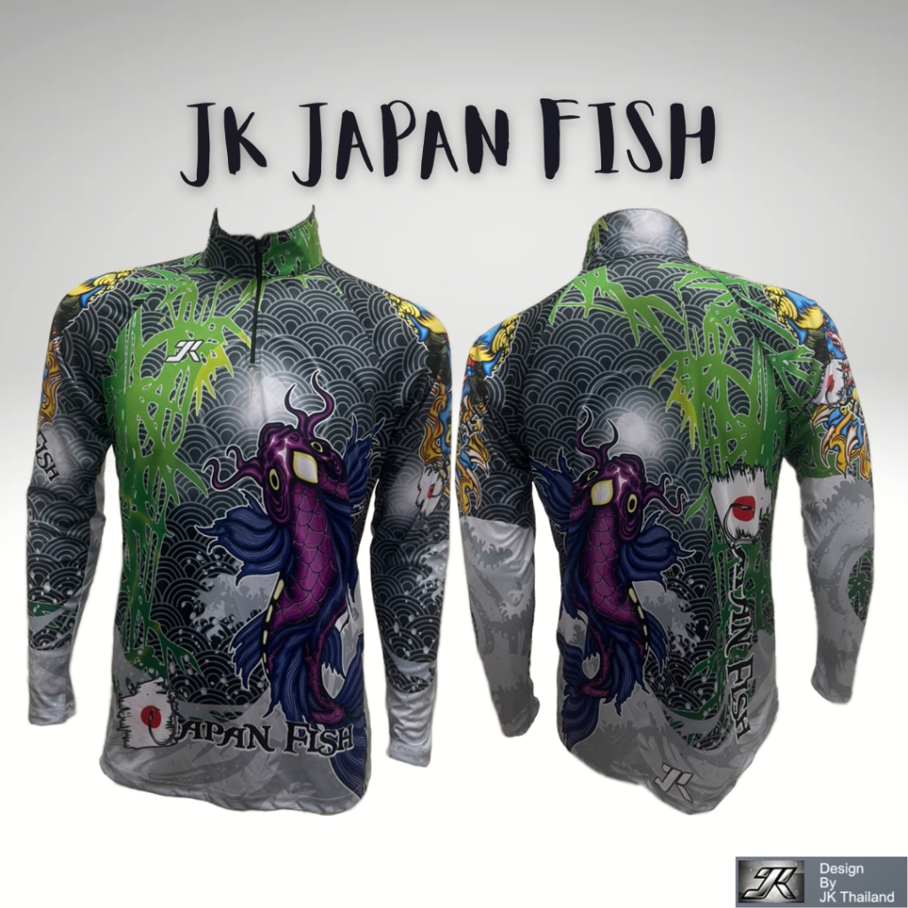 JK Thailand เสื้อตกปลา JK JAPAN FISH ป้องกันรังสี UV 80% แห้งเร็ว