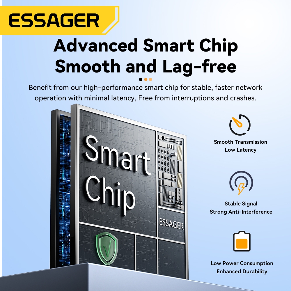 Essager 1000M RJ45 to Type-c อะแดปเตอร์พอร์ตเครือข่าย รองรับหลายระบบ