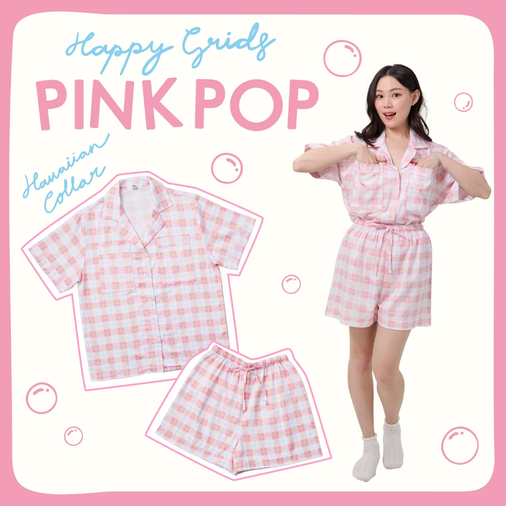 ชุดนอน sliptosleep - Pink Pop Shorts Set