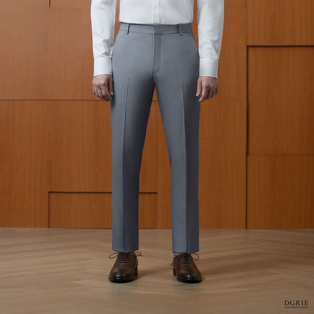 DGRIE PLAY – Play Light Grey T/R 2button Pants – กางเกงสีเทาอ่อน