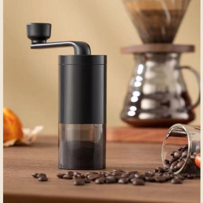 เครื่องบดเมล็ดกาแฟแบบมือหมุน ขนาดพกพา ปรับความละเอียดได้ บดกาแฟอย่างมืออาชีพ