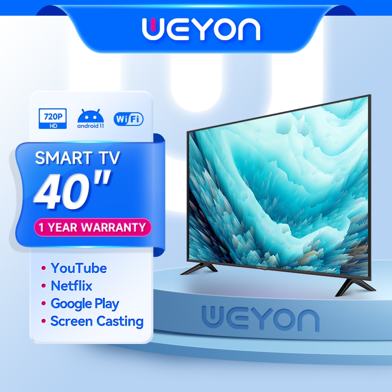 WEYON สมาร์ททีวี 32 นิ้ว ทีวี 40 นิ้ว LED smart TV โทรทัศน์ ไม่ต้องใช้กล่องทีวี Youtube/Netflix/wifi