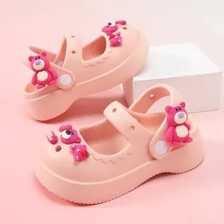 LOT03 รองเท้าเด็กหัดเดินกันลื่นระบายอากาศ รองเท้ารัดส้นลายการ์ตูน รองเท้าเด็ก