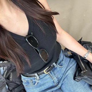 JENNY TOP | เสื้อกล้ามไหมพรมคอกลมตัวยาว ยืดหยุ่นได้เยอะ