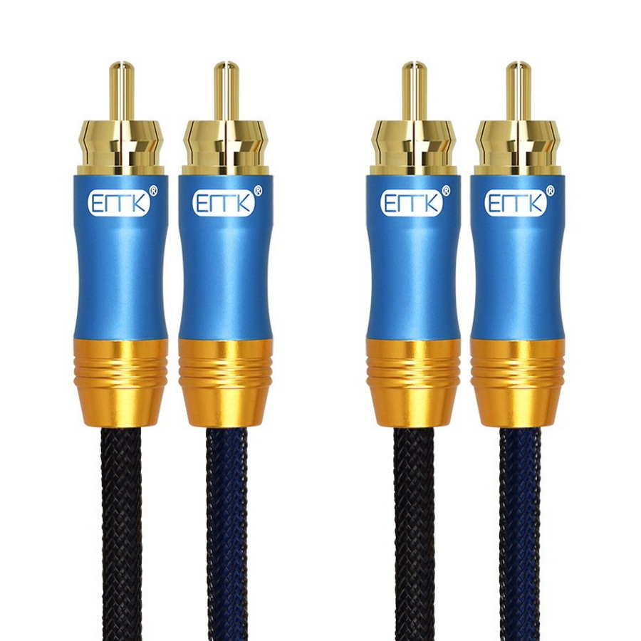 ERTK Dual RCA to Dual RCA สาย RCA เป็น RCA แบบ 2 หัว สำหรับ ทีวี เครื่องเสียง เกรด Hi-Fi - รูปที่ 2