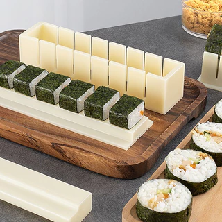 【ซื้อ 1 แถม 1】 Diy ซูชิ Maker และข้าววงกลมแม่พิมพ์สาหร่ายเค้กพลาสติกแม่พิมพ์ ele Mould Square ซูชิเครื่องบดทําเครื่องมือ