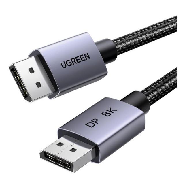 DISPLAYPORT CABLE (สายดิสเพลย์พอร์ต) UGREEN DP120 DISPLAYPORT 8K CABLE 1M (25903)