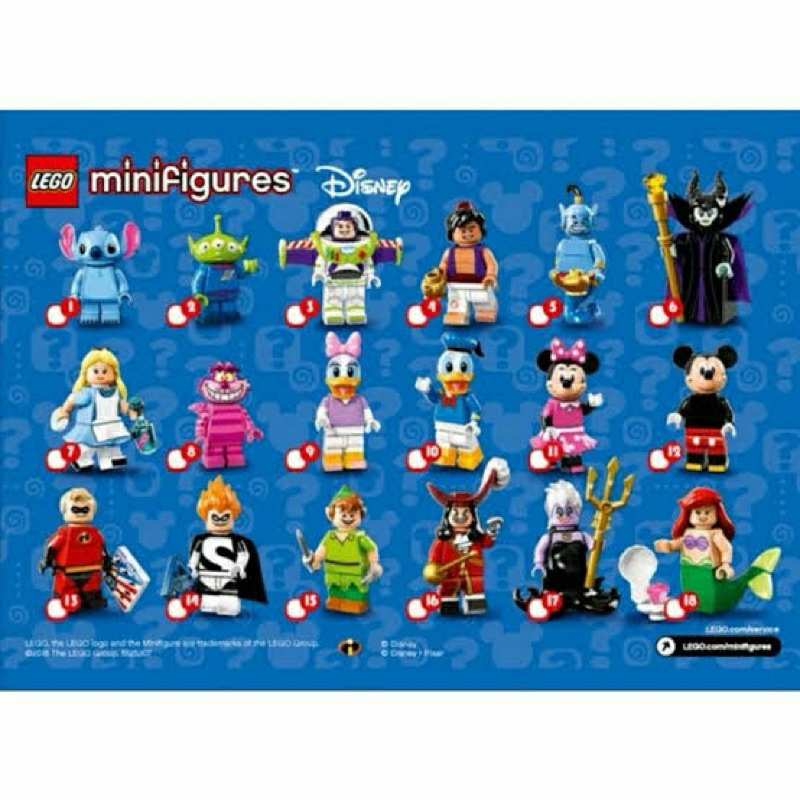 LEGO Minifigures 71012 ：Disney Series 1 (18 ตัวครบ/ ยังไม่เปิด)