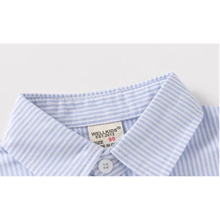 AB247 เสื้อเชิ๊ตเด็ก แขนยาว เสื้อเด็กออกงาน โทนสีสุภาพ พร้อมส่งในไทย