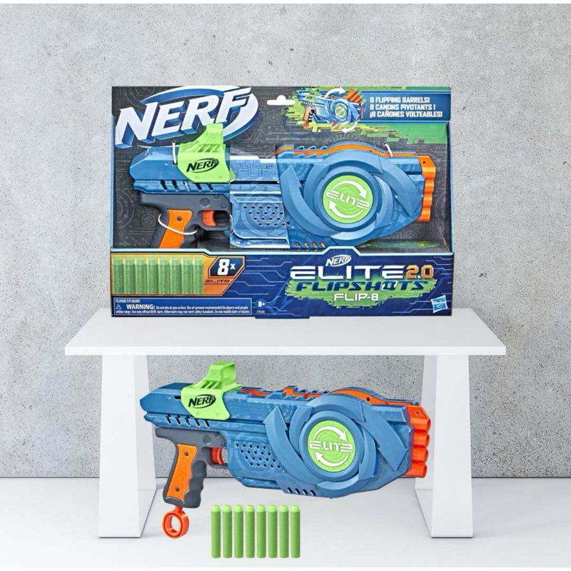 NERF Elite 2.0 Flip-8 Blaster with 8 dart capacity