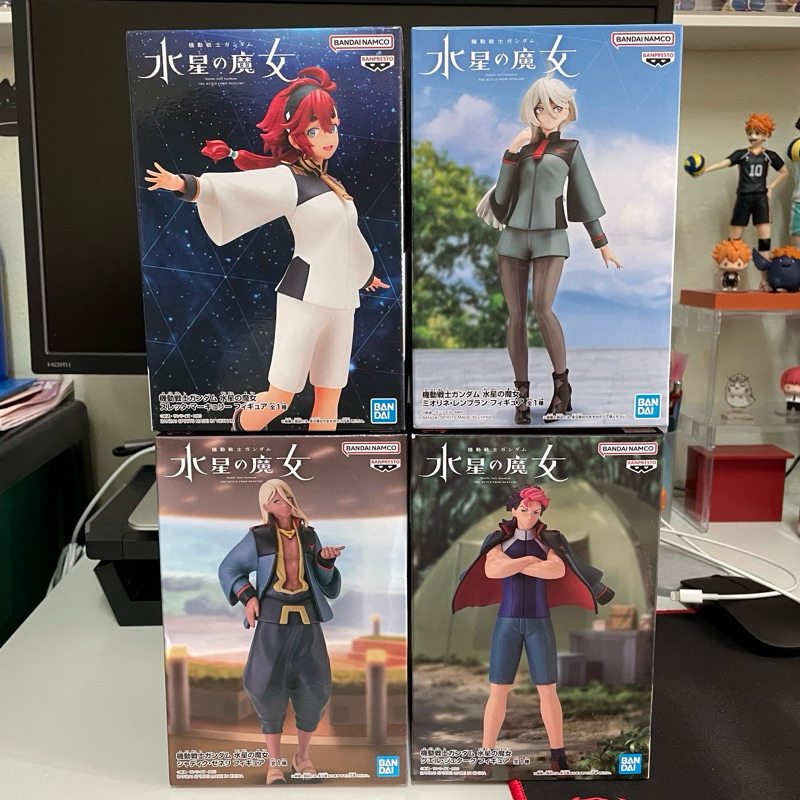 (พร้อมส่ง/ของแท้) ฟิกเกอร์ Gundam the witch from mercury - Miorine Suletta Elan Guel Shaddiq Nika banpresto figure