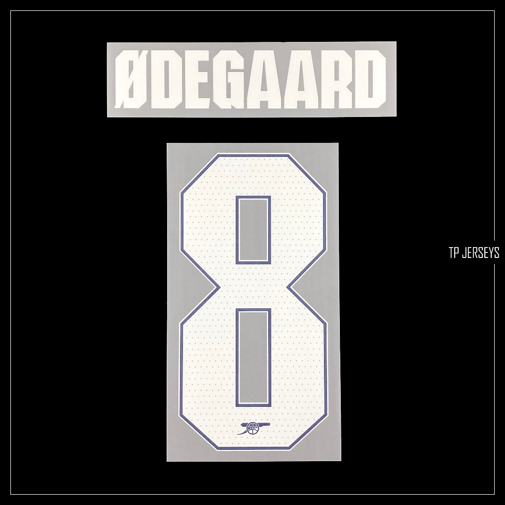 2024/25 Arsenal Home : ØDEGAARD #8 Official Name Set