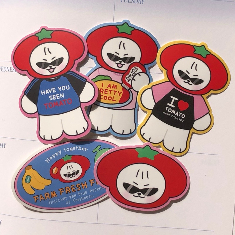 Bad boo ม๋าเขือเท่สุด cool 🍅😎 sticker สติกเกอร์ไดคัท 100%