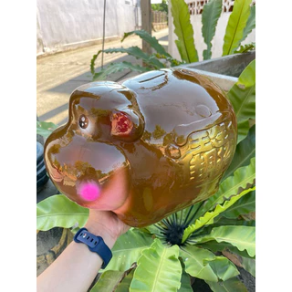 กระปุกออมสินน้องหมูเด้ง(ฮิปโปแคะ)มีให้เลือก2ขนาด แตกเสียหายเปลี่ยนชิ้นใหม่ฟรี
