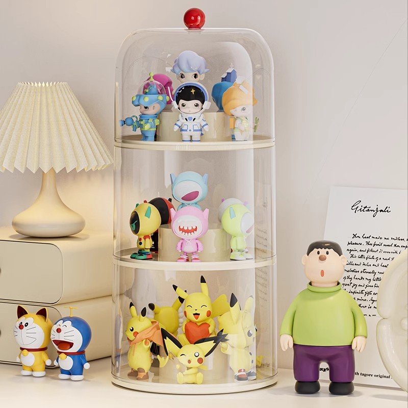 CONY 『หมุนได้』 กล่องใส่โมเดล ตู้โชว์ตุ๊กตา กล่องใส กล่องใส่เลโก้ ประหยัดพื้นที่ ดีไซน์สวยงาม เก็บของสะสมpopmart