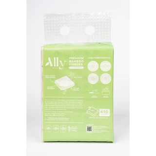 (ยกลัง 10 แพ็ค) Ally Pop-Up กระดาษทิชชู่เยื่อไผ่แอลลี่ขนาดพกพา