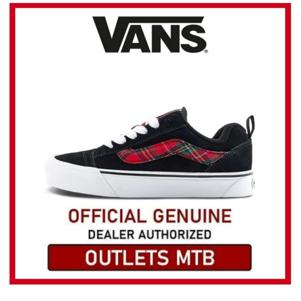 【100%Original】Vans Knu Skool Black Low Top Modest UnisexLeisure running shoes VN0009QC3M5