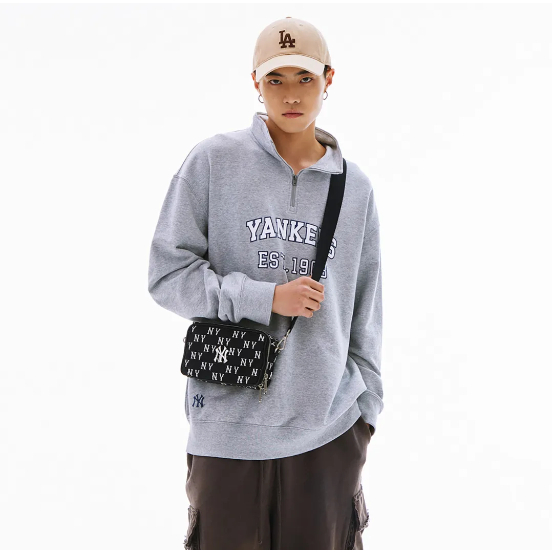 MLB (พร้อมส่ง) รุ่นใหม่ MONOGRAM  กระเป๋าสะพายข้าง ปรับสายสะพายข้างได้ สำหรับผู้หญิง ผู้ชาย ของแท้💯%