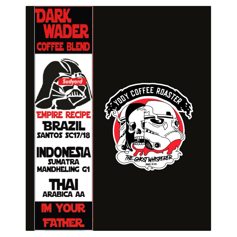 Dark Wader Coffee Blend Yody Coffee กาแฟ เมล็ดกาแฟอาราบิก้า กาแฟคั่วเข้ม dark roast coffee bean ขนาด