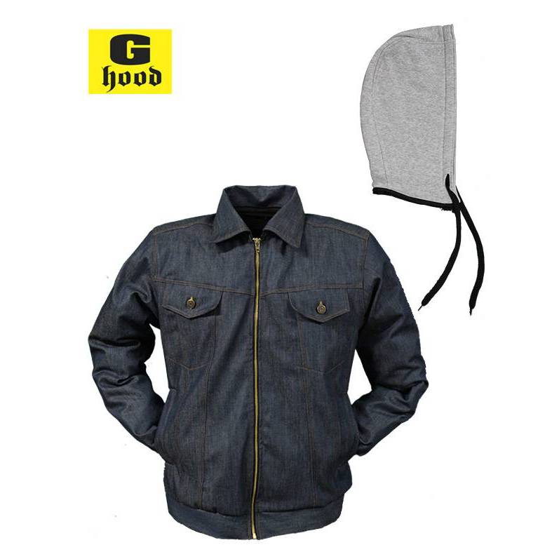 เสื้อยีนส์ฮู้ดการ์ด5จุด