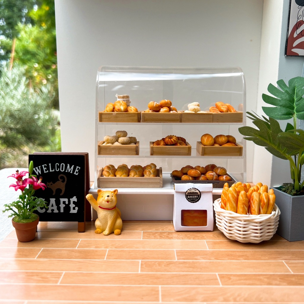 [05] ราคา/ 1 ชิ้น ขนมปังดินปั้นจิ๋ว มีหลายแบบ #ของจิ๋ว #miniature