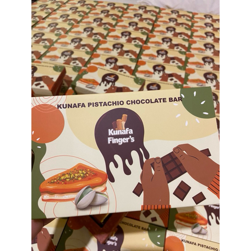 (พร้อมส่ง) Kunafa Finger's ช็อกโกแลตดูไบ (chocolate dubai) 160g