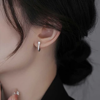 Jewelry ต่างหู ต่างหูรูปตัว U ต่างหูเพชร ต่างหูแฟชั่น E013H ของขวัญ ของขวัญที่ยอดเยี่ยม