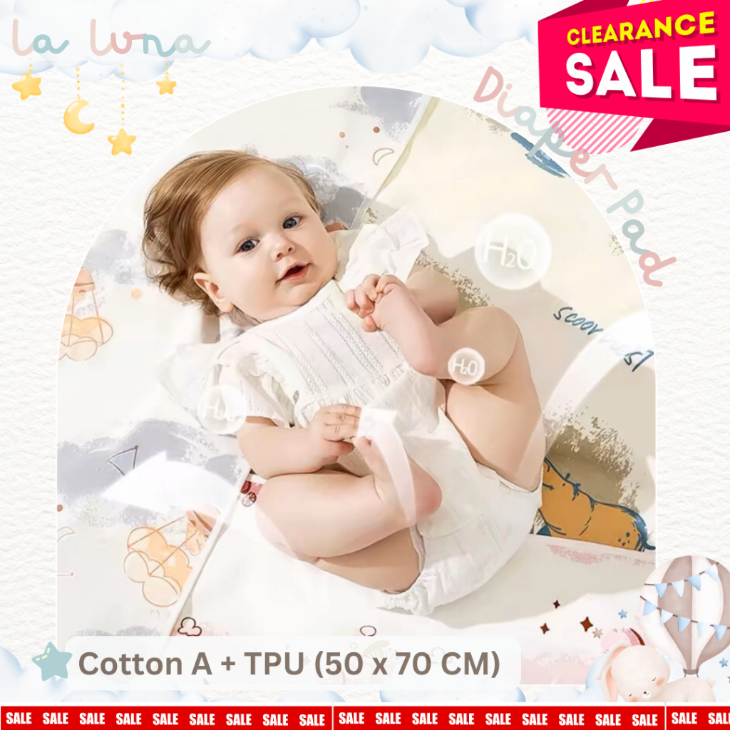 Clearance Sales🔥  La Luna แผ่นรองผ้าอ้อม แผ่นรองกันเปื้อน ผ้ารองที่นอนเด็ก ผ้ารองฉี่เด็ก แผ่นรองฉี่
