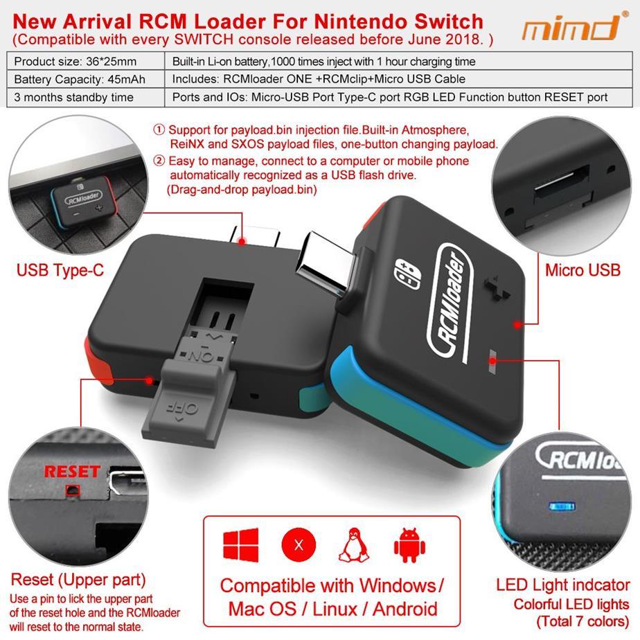 พร้อมส่ง! RCM Loader JIG Nintendo Switch ตัวแปลงเข้า RCM CFW ตัวแปลงเข้า สำหรับ Jig rcm switch rcm nintendo