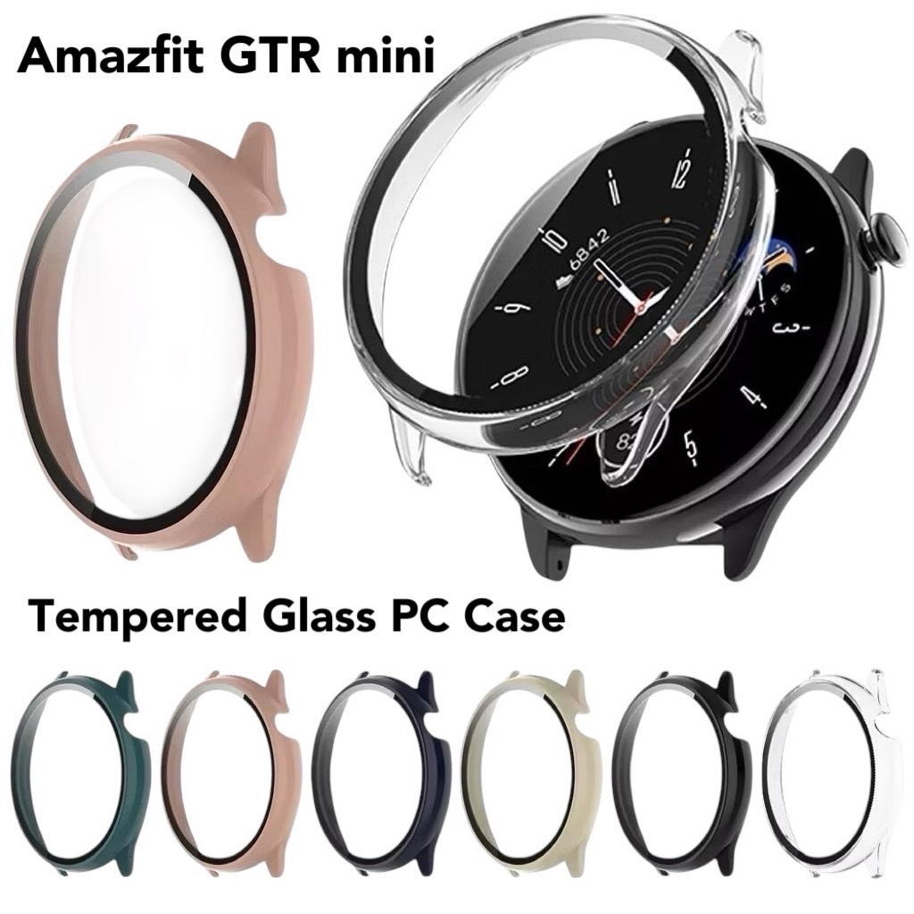 เคส Amazfit GTR mini 43 mm  ฟิล์มกระจกนิรภัย PC สวยงามมีหลากหลายสี