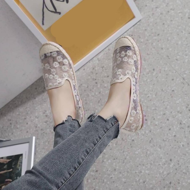 H1688-98 รองเท้าคัทชูพื้นนิ่ม ผ้าปัก น้องน่ารัก แนะนำเลย