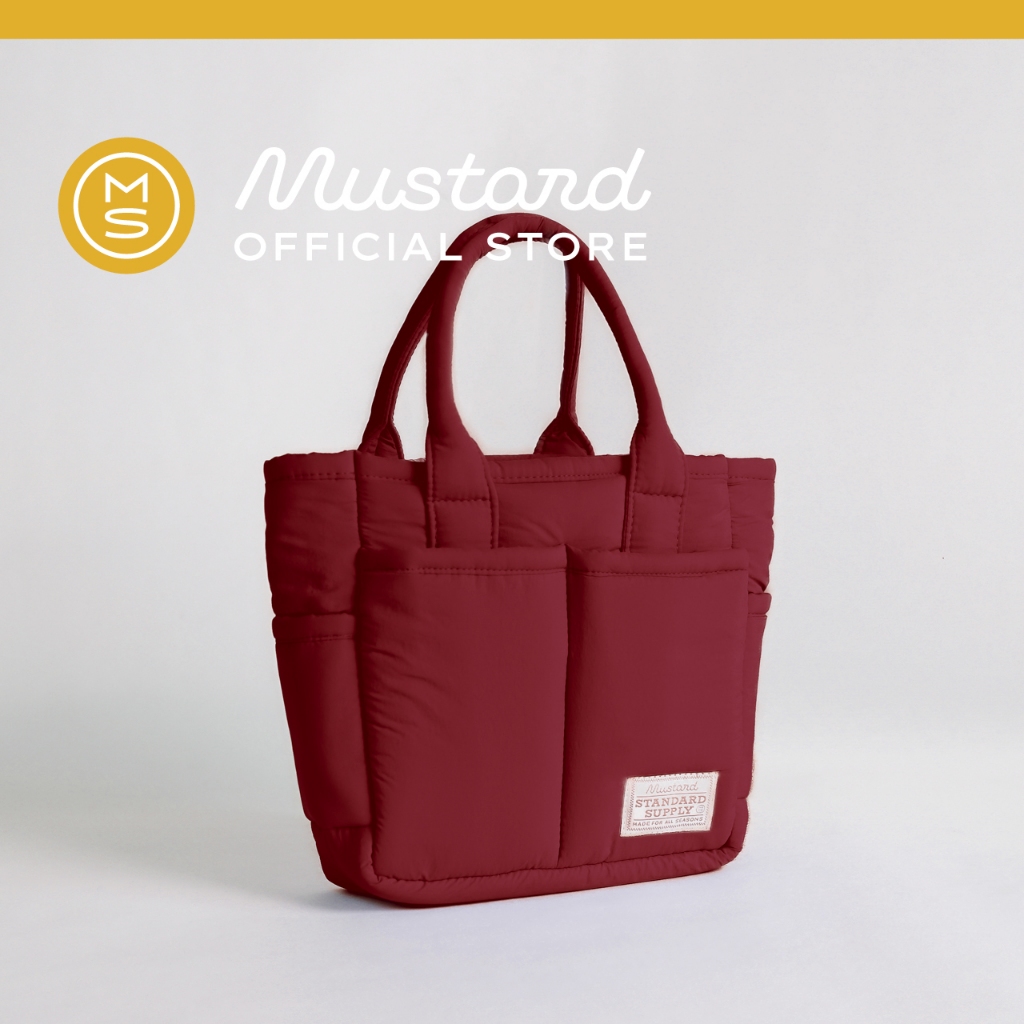 Mustard Mini Utility Tote Nylon - Beetroot กระเป๋าผ้าไนลอน