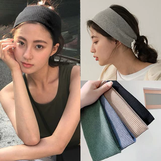 พรัอมส่งในไทย ผ้าคาดผมลายริ้ว ผ้าร่อง ผ้าเรียบ ไม่บาง กว้าง7x21cmและ8x19