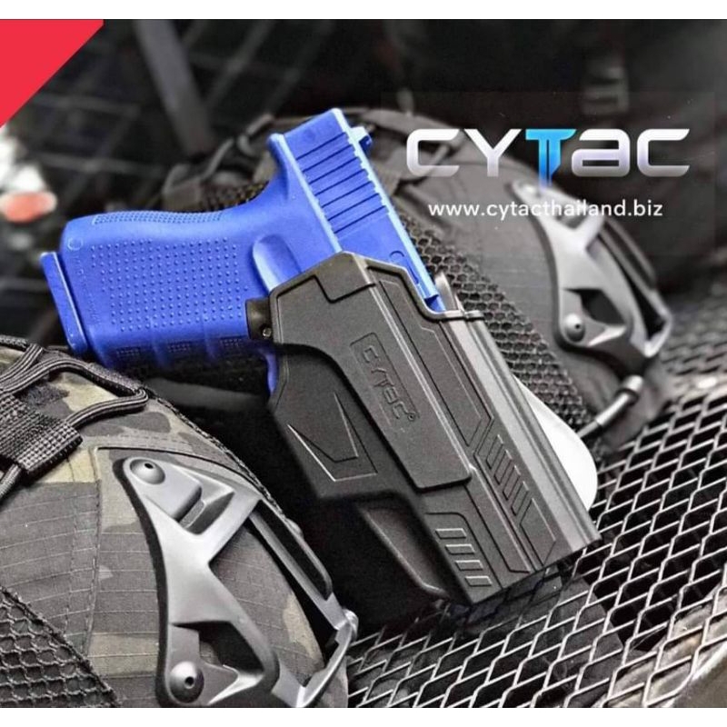 ซองพกนอก Glock19 GEN 1-5/G19X/G45 ปลดล็อคนิ้วโป้ง Cytac T-Thumbsmart Holster