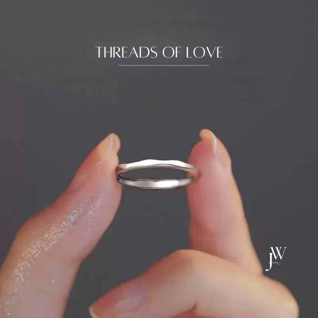 OUTLETS ล้างสต็อกจากโรงงานตรง แหวน Threads Of Love แหวนเรียบๆ แหวนปรับขนาด แหวนมินิมอล Valentine