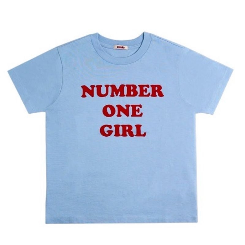 NEW !!!ROSÉ [ROSIE] NUMBER ONE GIRL BLUE T-SHIRT