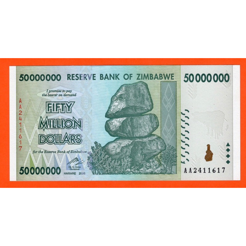 Zimbabwe 50 Million Dollars 2008