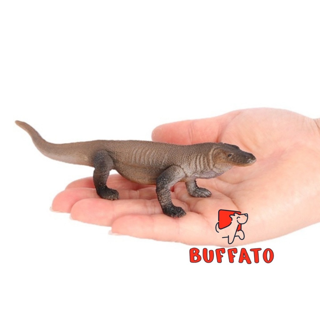 Buffato โมเดลสัตว์ Komodo Dragon มังกรโคโมโด น้ำตาล ขนาด 18.70 CM (จากหาดใหญ่)