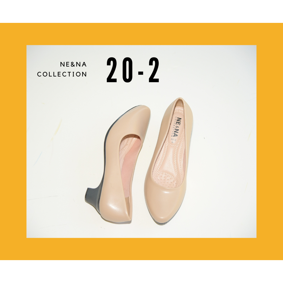 รองเท้าเเฟชั่นผู้หญิงเเบบคัชชูส้นปานกลาง No. 20-2 NE&NA Collection Shoes