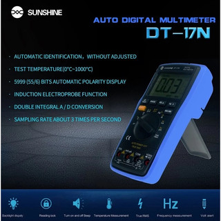 Sunshine DT-17N เครื่องมัลติมิเตอร์ หน้าจอ lcd สําหรับทดสอบมัลติมิเตอร์ดิจิทัล
