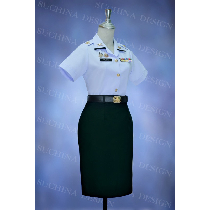 ✨พร้อมส่ง✨เครื่องแบบทหารบกหญิง [แบบไซส์] สำเร็จรูป🪄 - รูปที่ 6