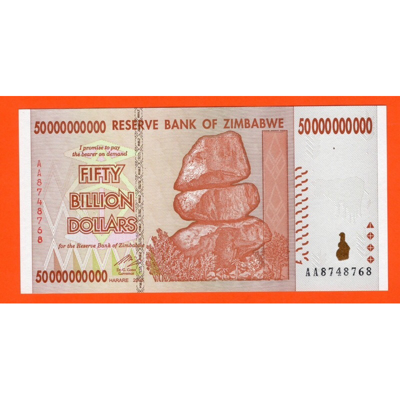 50B Dollars Zimbabwe 2008