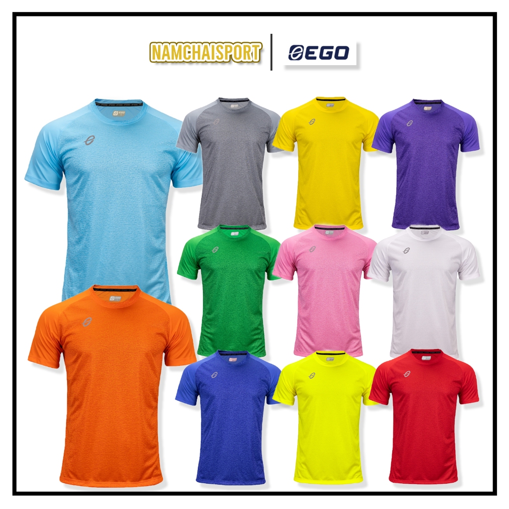 [EG1020] เสื้อฟุตบอลคอกลมผ้าทอลายแขนสั้น EGO SPORT