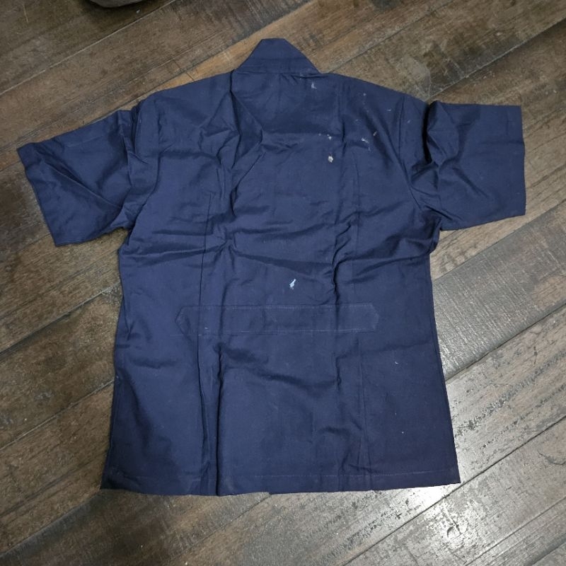 เสื้อช่าง / เสื้อช็อป สีกรมเข้ม ขนาดM/Lลดราคาตำหนิ