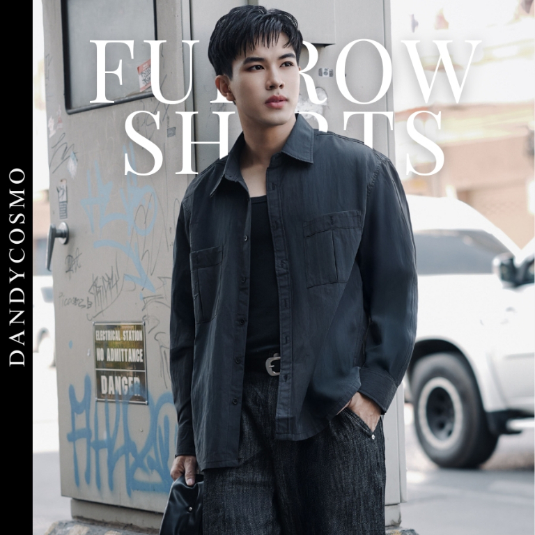 DANDY COSMO |[3สี]เสื้อเชิร์ตรุ่น Furrow Cotton Limited Edition