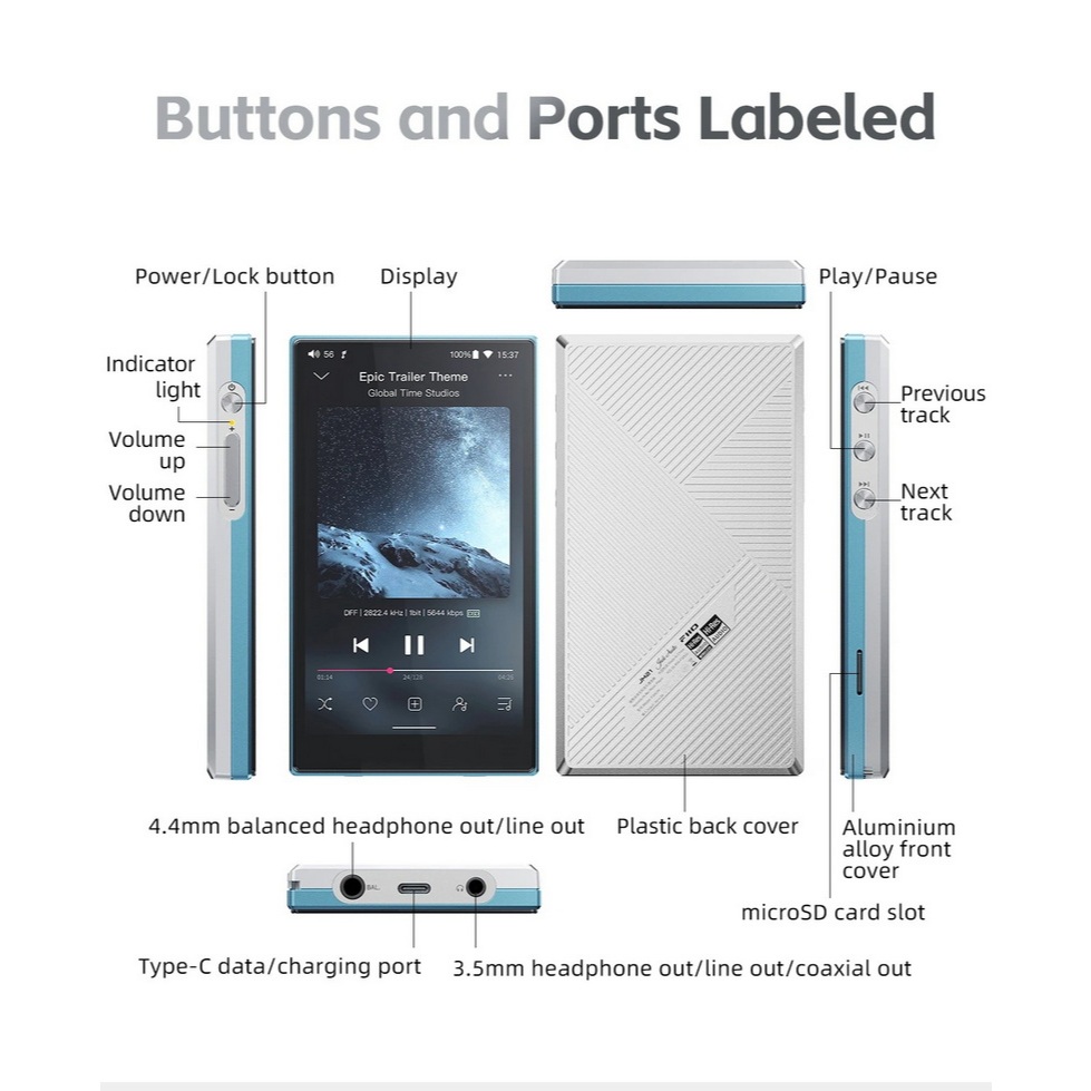 [ประกันศูนย์ไทย] FiiO JM21 เครื่องเล่นเพลงพกพา ชิป CS43198 x+ SGM8262 x2 รองรับ Hi-Res
