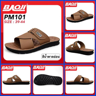 BAOJI SANDALS รองเท้าแตะหนังชาย รุ่น PM101/PM102