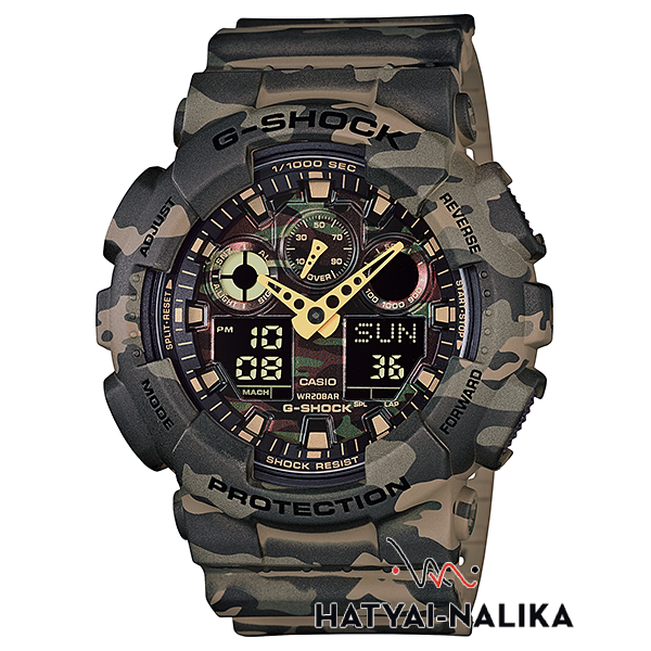 🔥ของแท้🔥 นาฬิกา G-SHOCK หายาก รุ่น GA-100CM-5A,GA-100CM-5,GA-100CM,GA-100 พรางเขียว
