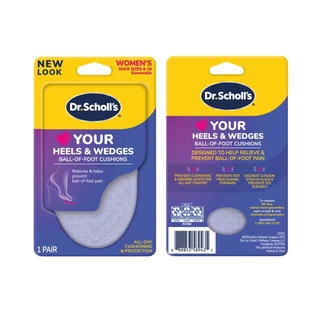 Dr.Scholl's Your Heels & Wedges Ball-of-Foot Cushions Women เป็นแผ่นรองเท้า ทำจากโพลียูรีเทนเจล สำหรับผู้หญิง
